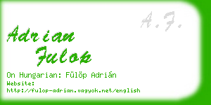 adrian fulop business card